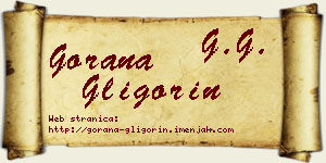 Gorana Gligorin vizit kartica